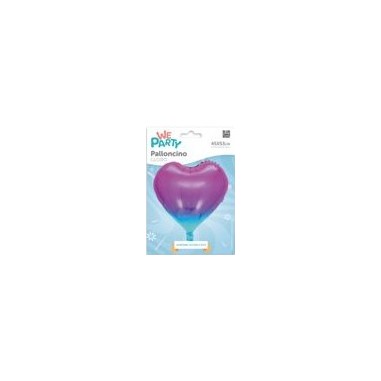 MYLAR CUORE 45 CM VIOLA / BLUE