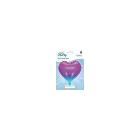 MYLAR CUORE 45 CM VIOLA / BLUE