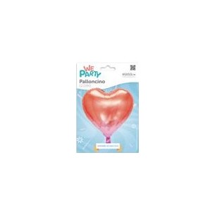 MYLAR CUORE 45 CM ARANCIO/ROSA 2