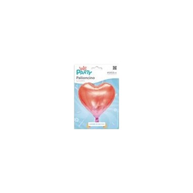 MYLAR CUORE 45 CM ARANCIO/ROSA