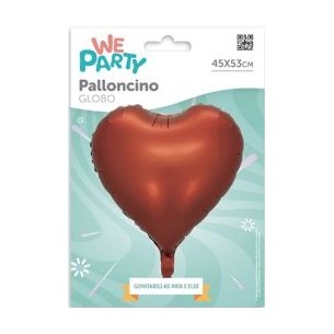 MYLAR CUORE 45 CM ROSSO CIOCCOLATO 2