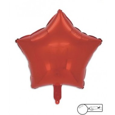 MYLAR STELLA 45 CM ROSSO LUCIDO