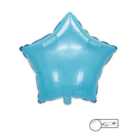 MYLAR STELLA 45 CM CELESTE LUCIDO