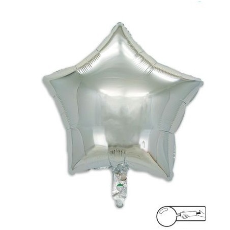 MYLAR STELLA 45 CM ARGENTO LUCIDO