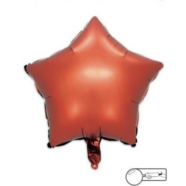 MYLAR STELLA 45 CM ROSSO CIOCCOLATO