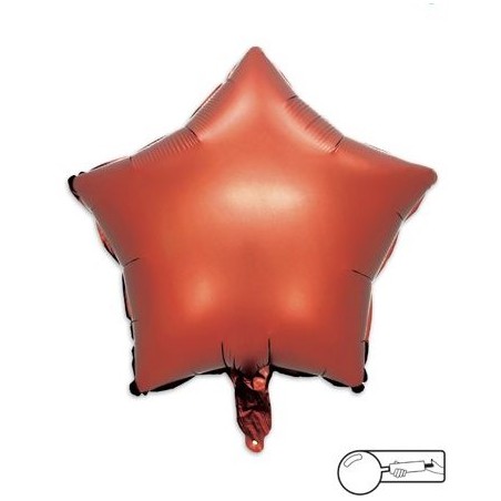 MYLAR STELLA 45 CM ROSSO CIOCCOLATO