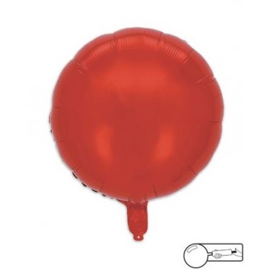 MYLAR TONDO/ROUND ROSSO  45 CM