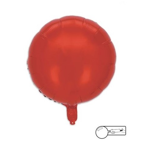 MYLAR TONDO/ROUND ROSSO  45 CM