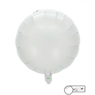 MYLAR TONDO/ROUND BIANCO  - 45 CM