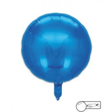 MYLAR TONDO/ROUND BLU  - 45 CM