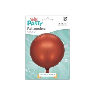 MYLAR TONDO/ROUND ROSSO CIOCCOLATO  -...