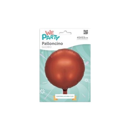 MYLAR TONDO/ROUND ROSSO CIOCCOLATO  - 45 CM