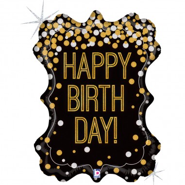 METALLIC BIRTHDAY FRAME 53 X 69 CM