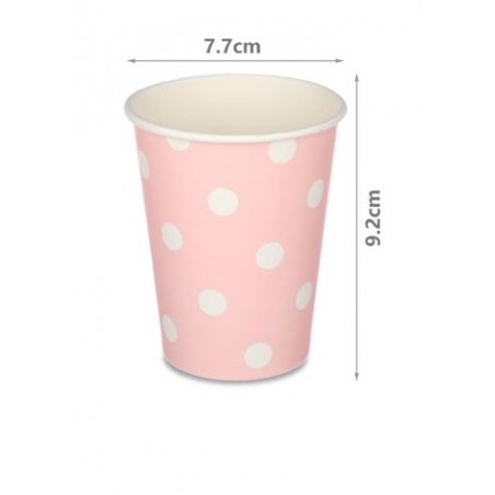 BICCHIERI   270  ml  POIS ROSA - 6 pz.