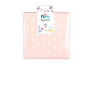 Tovaglioli 33 cm POIS ROSA . 2