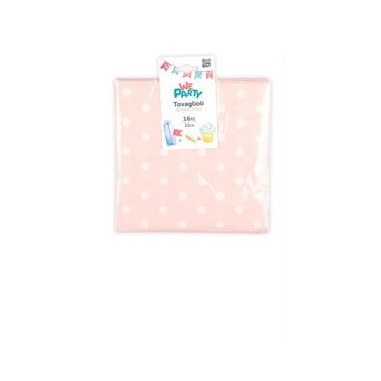 Tovaglioli 33 cm POIS ROSA .