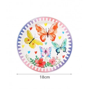 PIATTO 18 cm FARFALLE PZ 6