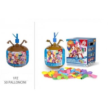 BOMBOLA A ELIO 6,9  LT 50 PALLONCINI