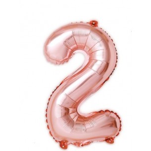 MYLAR NUMERO 2 ROSA GOLD H 100 CM