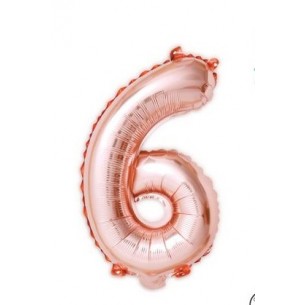 MYLAR NUMERO 6 ROSA GOLD H 100 CM