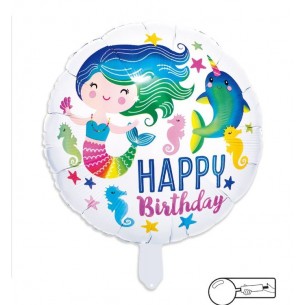 MYLAR  HAPPY BIRTHDAY SIRENETTA CM 45