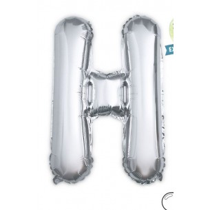MYLAR LETTERA  H  ARG.MEDIUM H 35 CM
