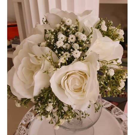 BOUQUET ROSE E GYPSO SPOSI