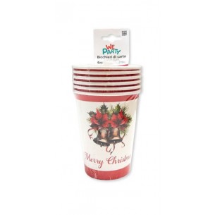 BICCHIERE CAMPANE NATALIZIE  270 ML  6 PZ 2