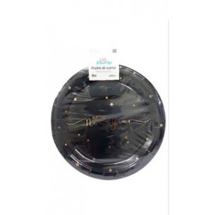 PIATTO HAPPY NEW YEAR  DM. 23 CM  6 PZ 2