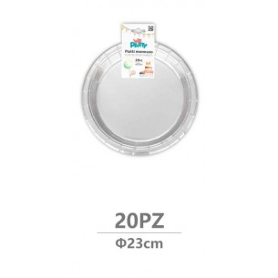 PIATTO ARGENTO  DM. 23 CM  20 PZ 2