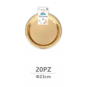 PIATTO ORO DM. 23 CM 20 PZ 2