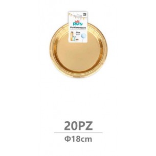 PIATTO ORO  DM. 18 CM  20 PZ 2