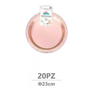 PIATTO ROSA GOLD  DM. 23 CM  20 PZ 2