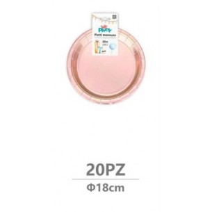 PIATTO ROSA GOLD  DM. 18 CM  20 PZ 2