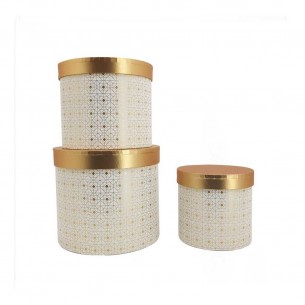 SCATOLA AVORIO QUADRI ORO CON FIOCCO 2