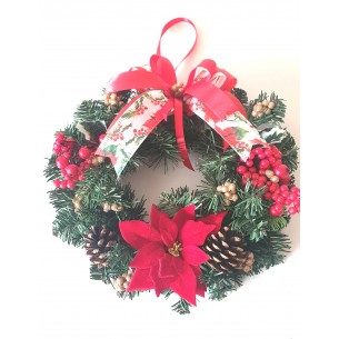 Ghirlanda Natalizia Rossa dm 30 cm