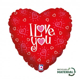 MYLAR  LOVE YOU HEART