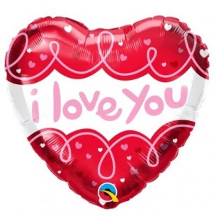 MYLAR CUORE  I LOVE YOU