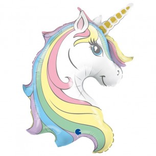 Testa unicorno pastello 39 x 99 cm