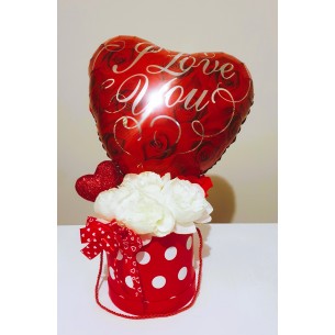 Centrotavola cuore rosso