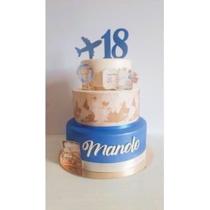 TORTA IN GOMMA EVA E  CARTONCINI 18 anni