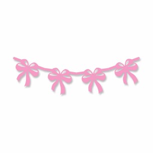 FESTONE FIOCCO ROSA MT 3X22 CM