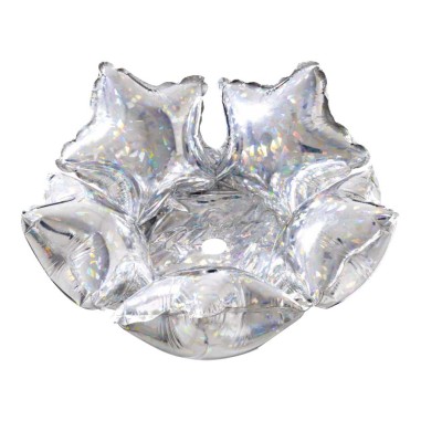 DECO STAR H.GLASS SILVER 14  - 36 CM